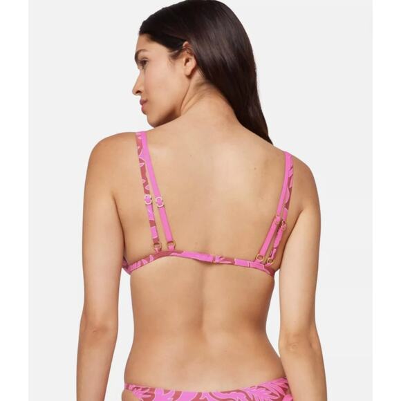 L Space Bikini Top Womens Small Pink Finneas Barbiecore Tropical Beach Swim NWT - Picture 2 of 6